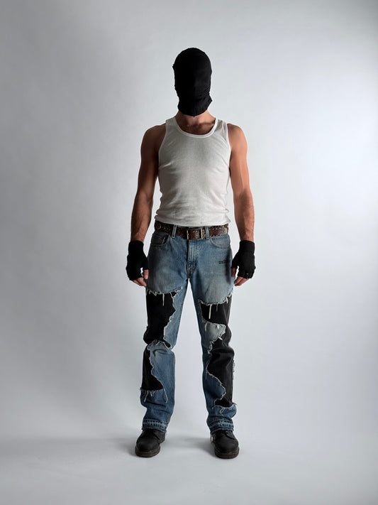 CRACKED DENIM