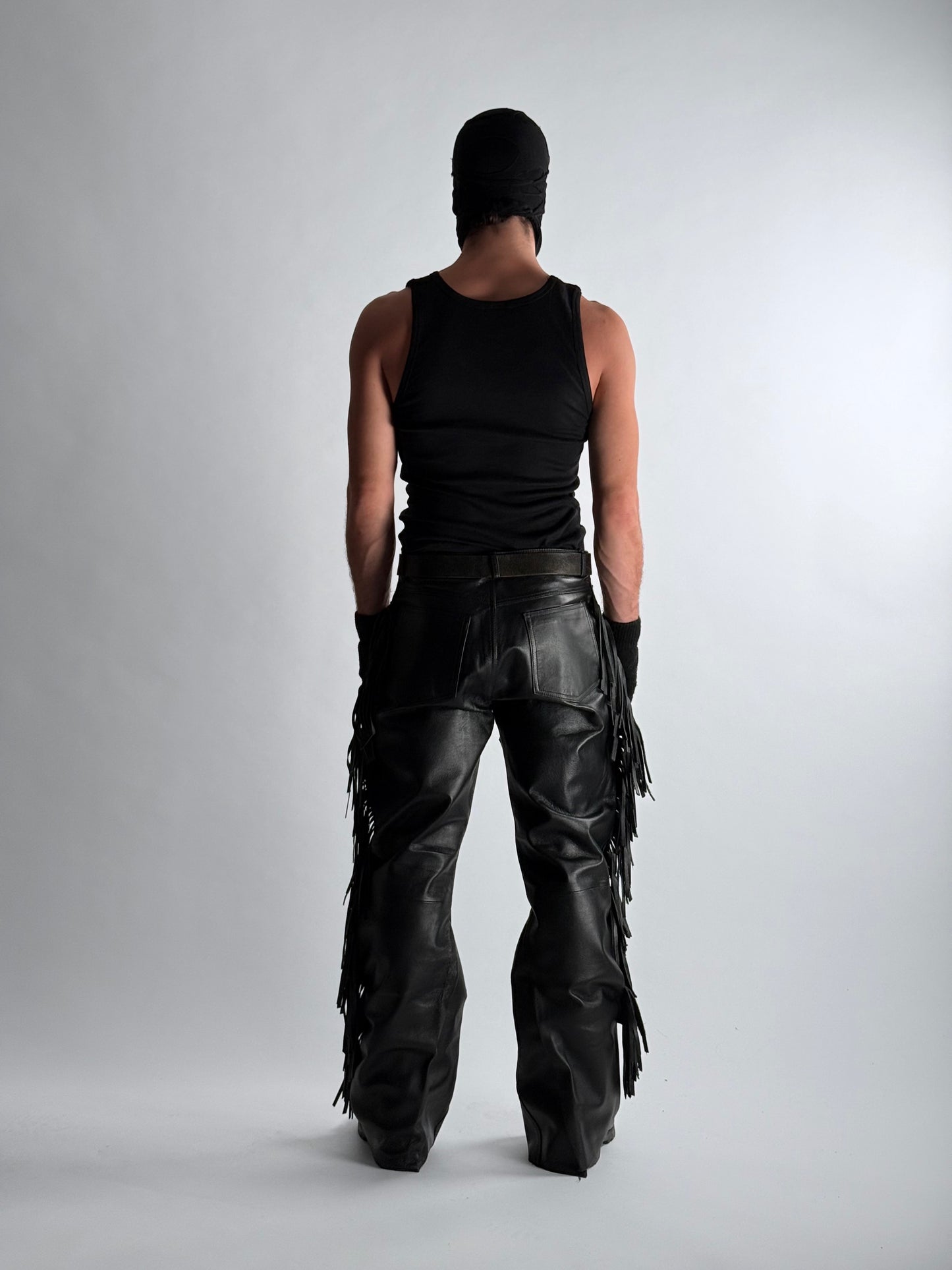 DOUBLE KNEE LEATHER PANTS