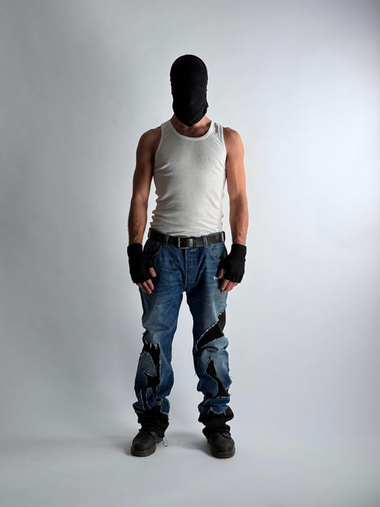 CRACKED DENIM