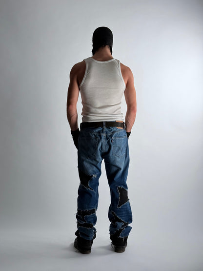 CRACKED DENIM