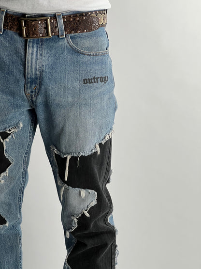 CRACKED DENIM