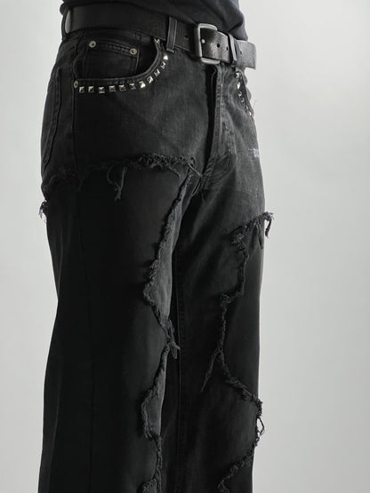 CRACKED DENIM