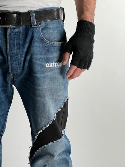 CRACKED DENIM
